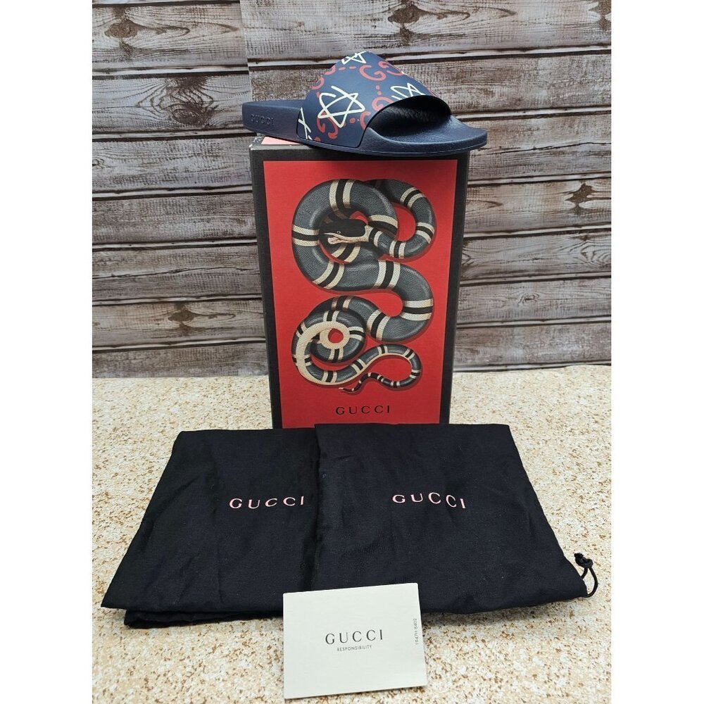 Gucci Blue and Red Women's Sandals